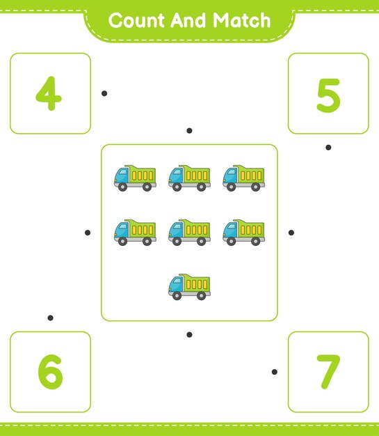 count the number of Lorry and match with the right numbers