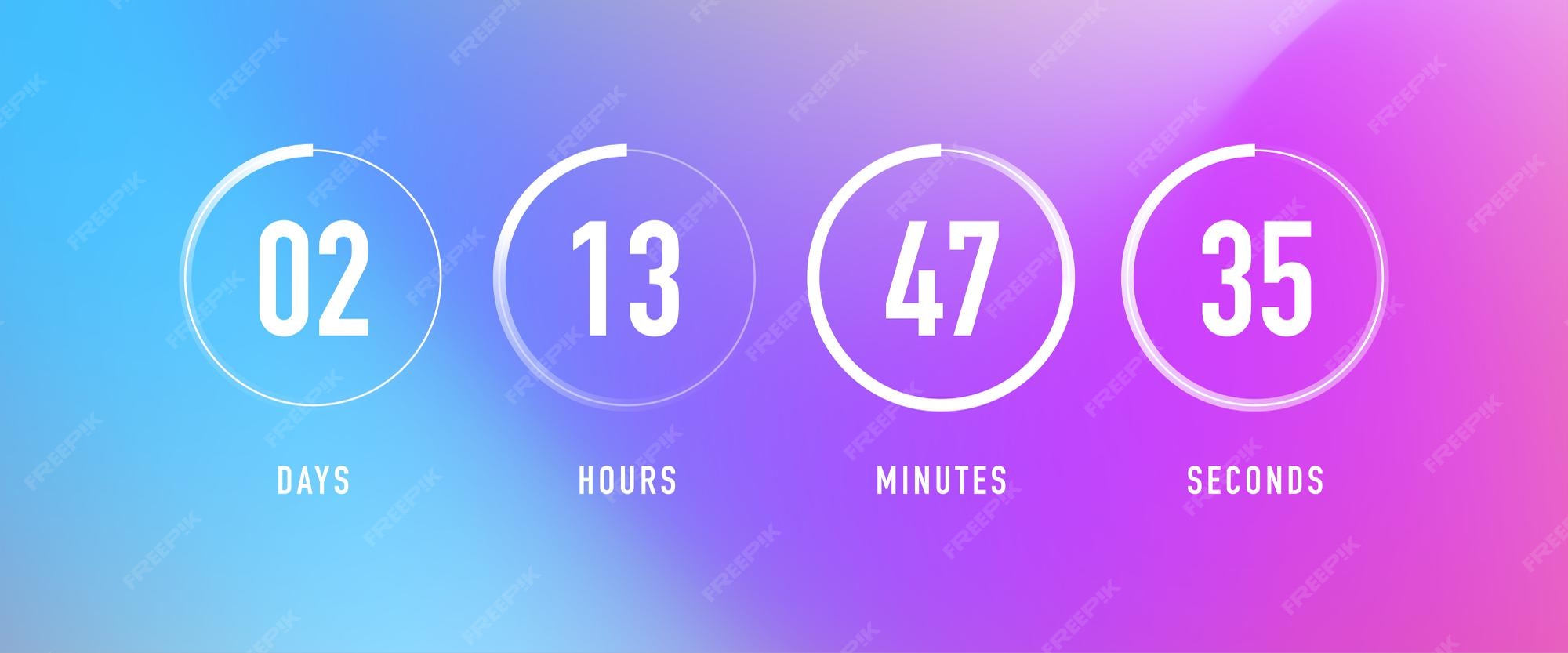 Premium Vector Countdown clock counter timer with circle of days