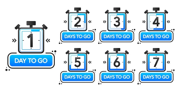 Countdown days to go event Banner sale Time countdown There are days to go Vector