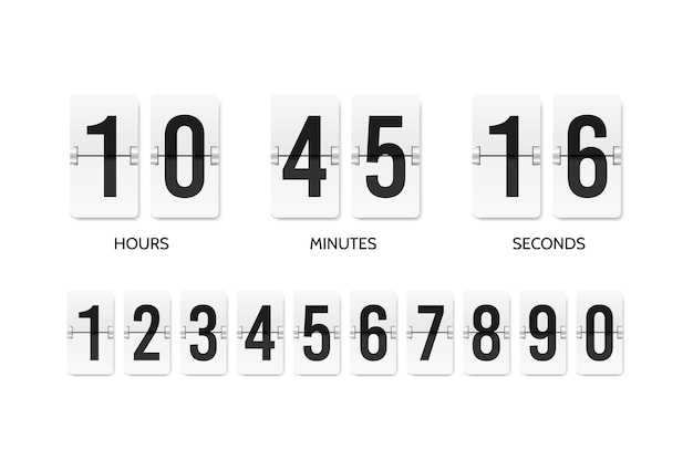 Countdown flip klok teller mechanisch banner scorebord of flipboard