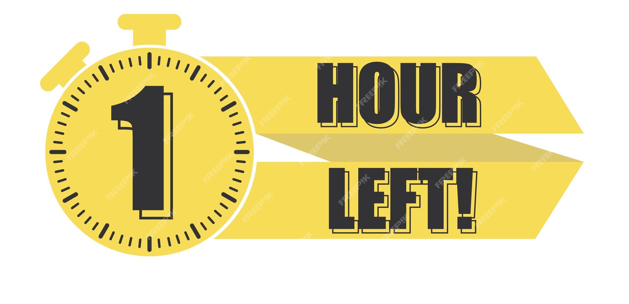 Premium Vector  Countdown left 1 hours banner count time sale