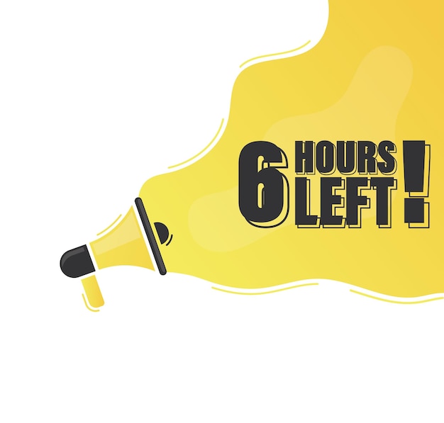 Countdown left 6 hours banner count time sale