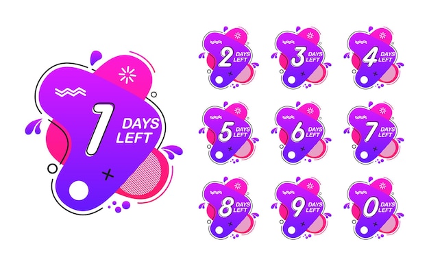 Countdown left days time sale design