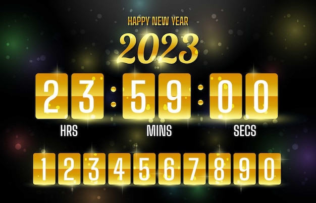 Countdown new year 2023 template