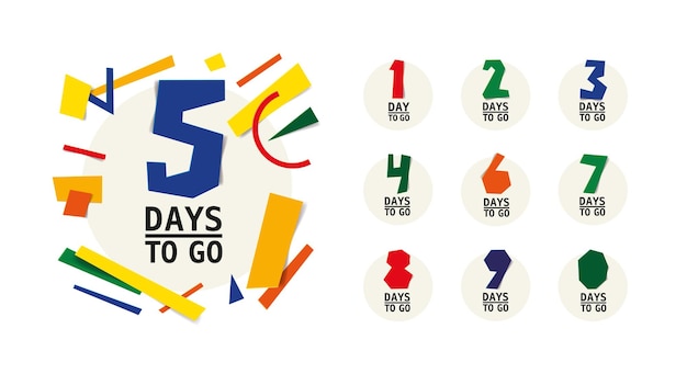 Vector countdown remaining days banner calculate the time of sale