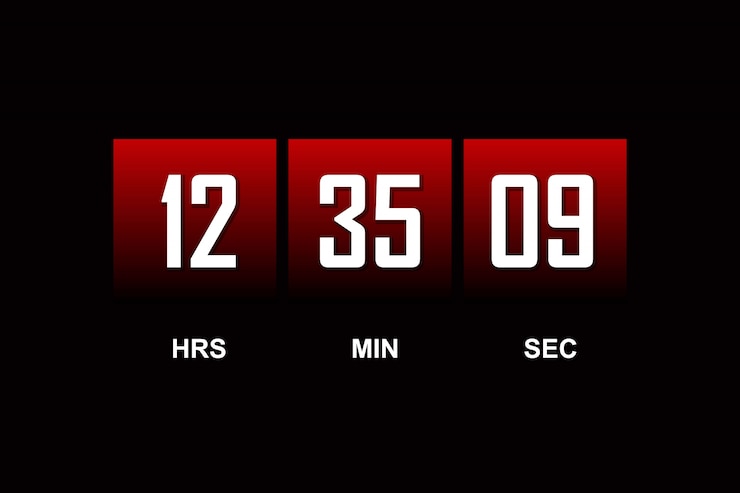 Vector countdown template digital clock timer background for coming soon.