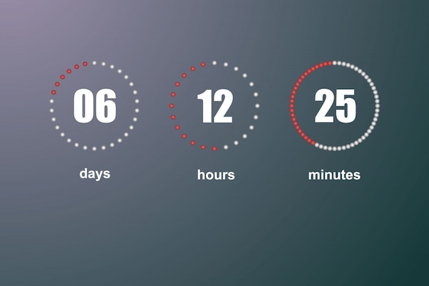 Countdown template digital clock