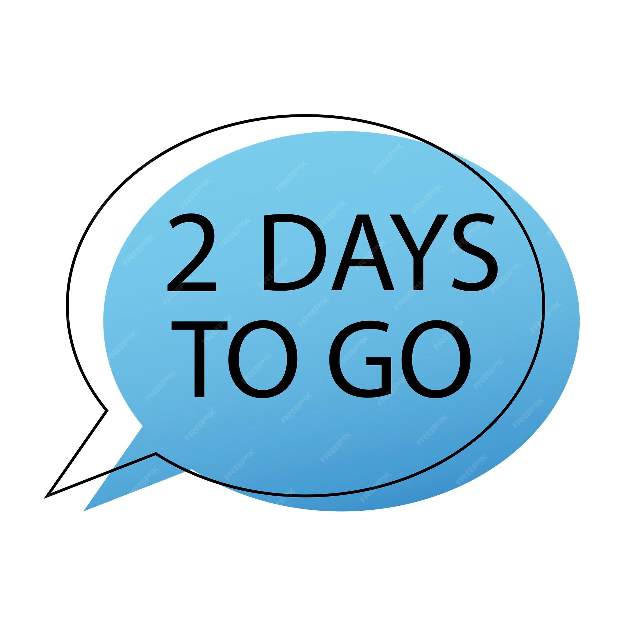 Premium Vector Countdown time two days left until the end of 2 days