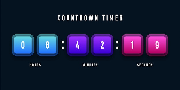 Countdown timer illustratie