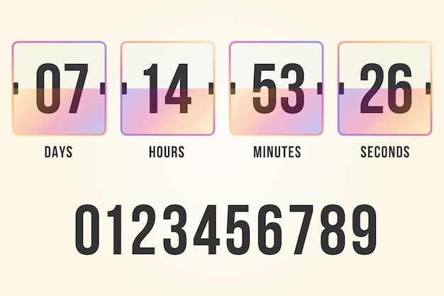 Countdown timer klok teller digitaal scorebord