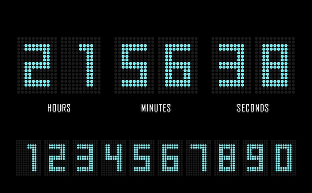Countdown website platte sjabloon digitale klok timer achtergrond.
