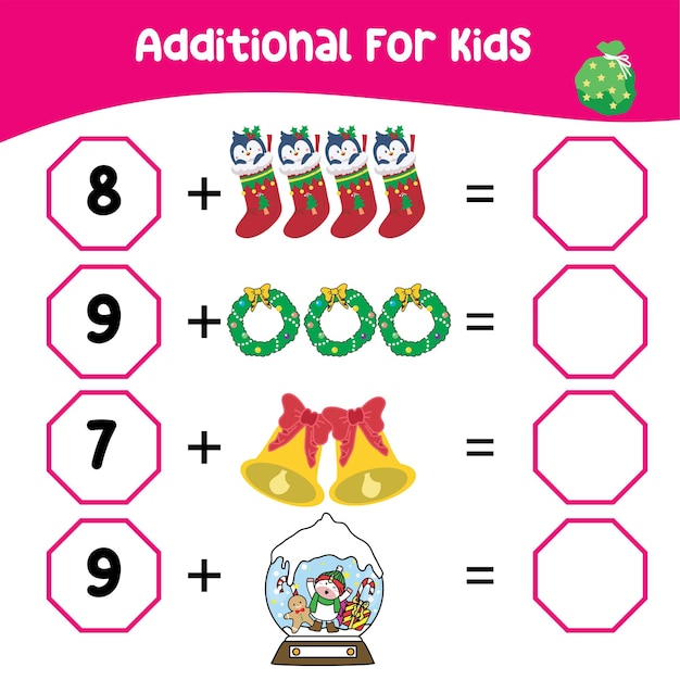 Counting activity worksheet for children. Educational printable mathematics for preschool.