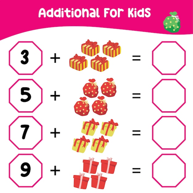 Counting activity worksheet for children. Educational printable mathematics for preschool.