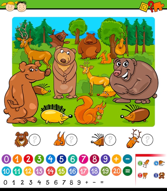 Counting animals cartoon game