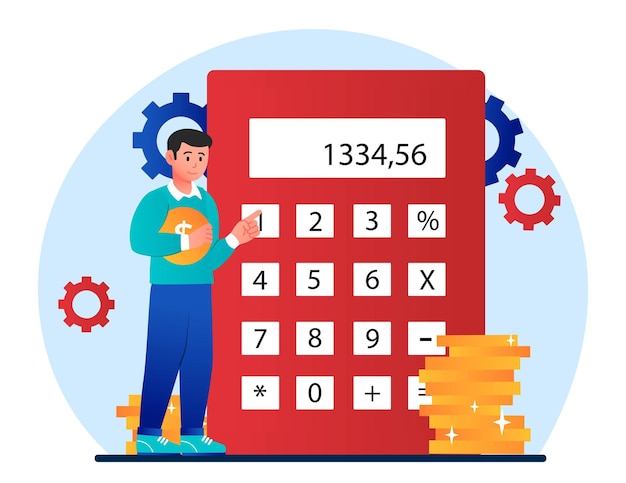 Vector counting finance concept