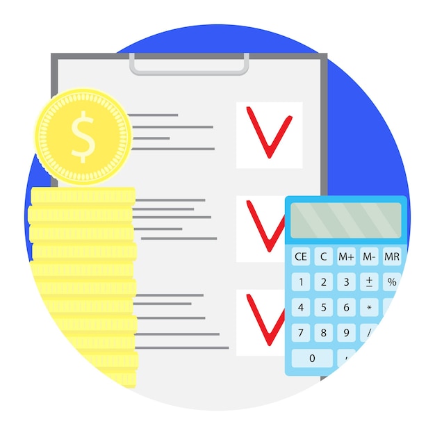 Counting financial budget vector icon