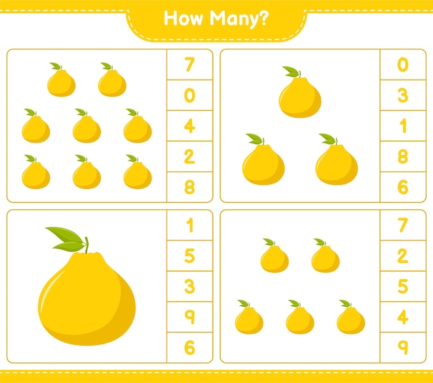 계산 게임, 얼마나 많은 Ugli. 교육용 어린이 게임, 인쇄 가능한 워크 시트