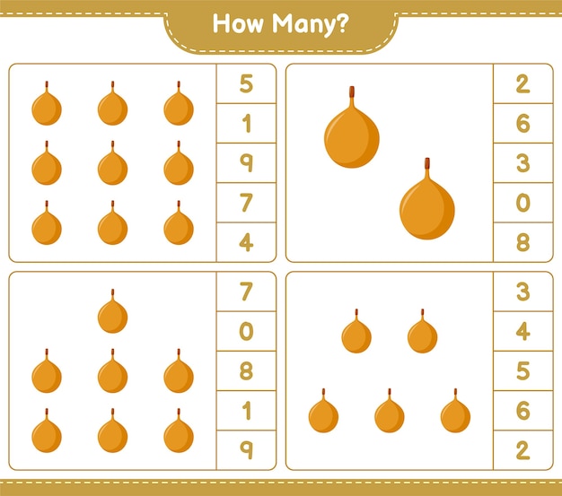 계산 게임, 얼마나 많은 Voavanga. 교육용 어린이 게임, 인쇄 가능한 워크 시트