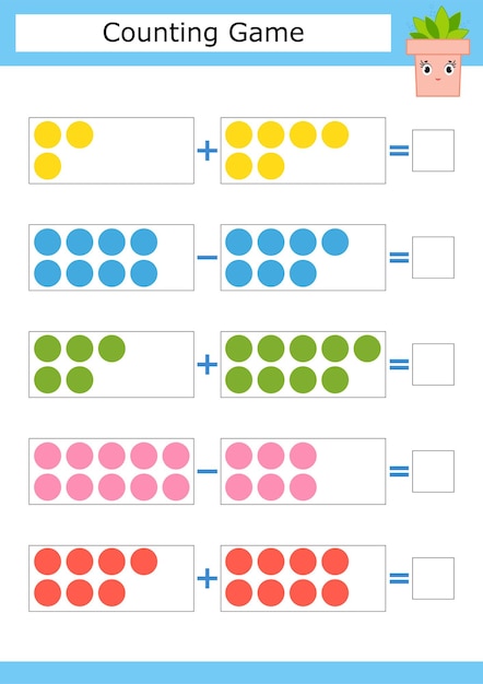 Counting game for preschool children.