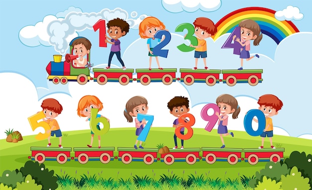 Counting number 0 to 9 for kids