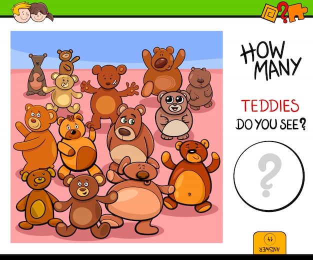 Counting teddy bears educational game