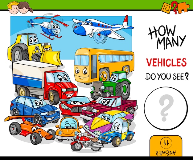 Counting vehicles educational activity