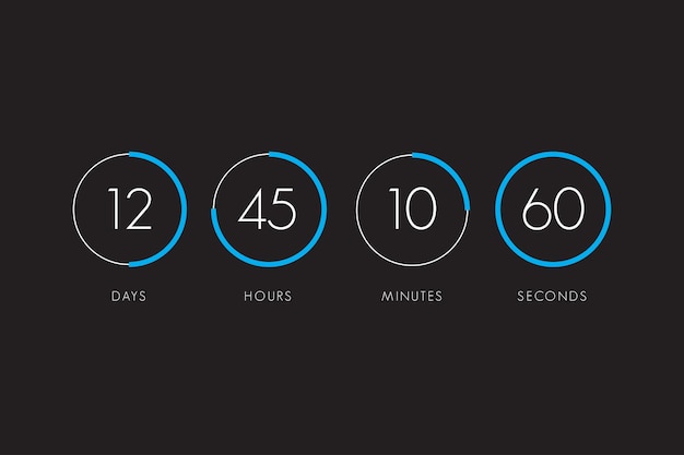 Countown timer cirkel vector illustratie