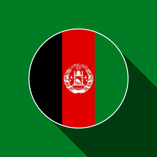 Country Afghanistan Afghanistan flag Vector illustration