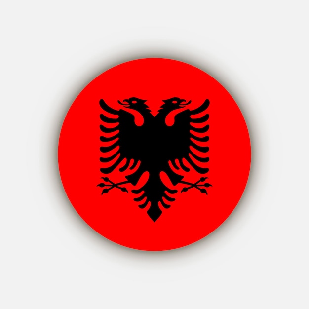 Страна Албания Флаг Албании Векторная иллюстрация