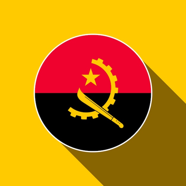 Vettore paese angola bandiera dell'angola illustrazione vettoriale