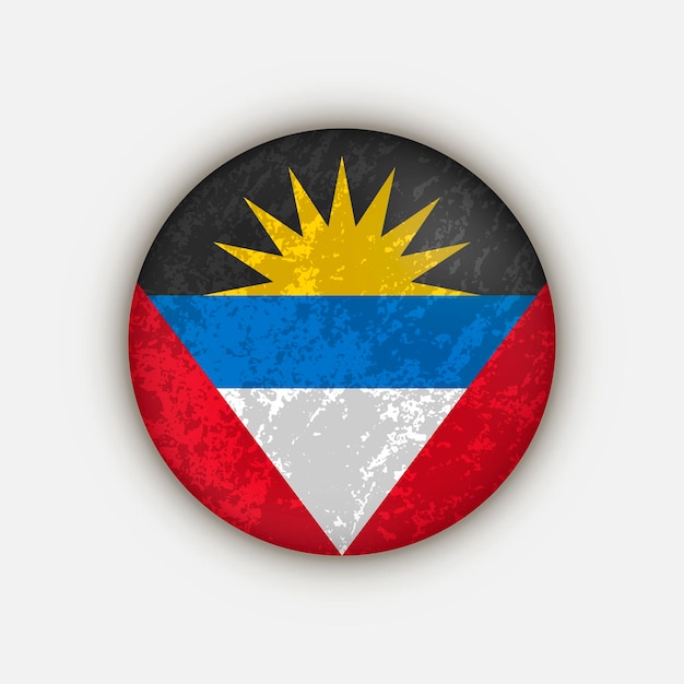 Country Antigua and Barbuda Antigua and Barbuda flag Vector illustration