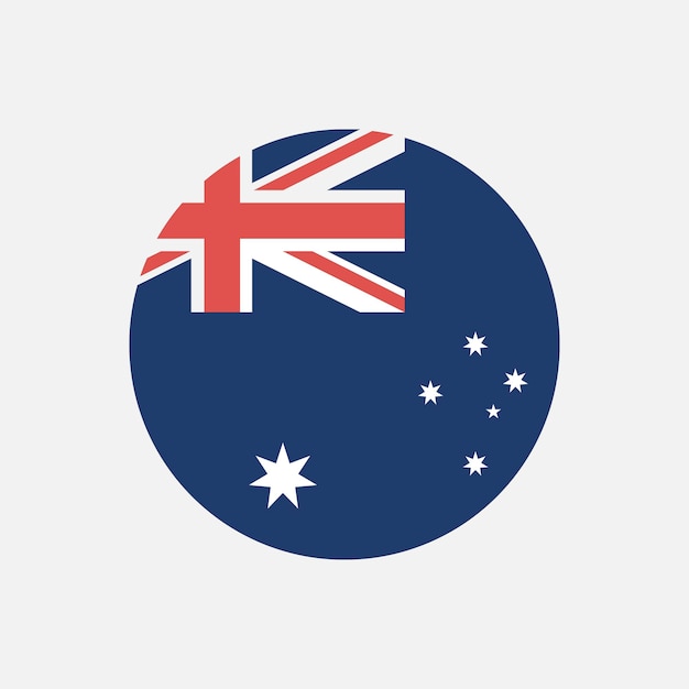 Страна Австралия Флаг Австралии Векторная иллюстрация
