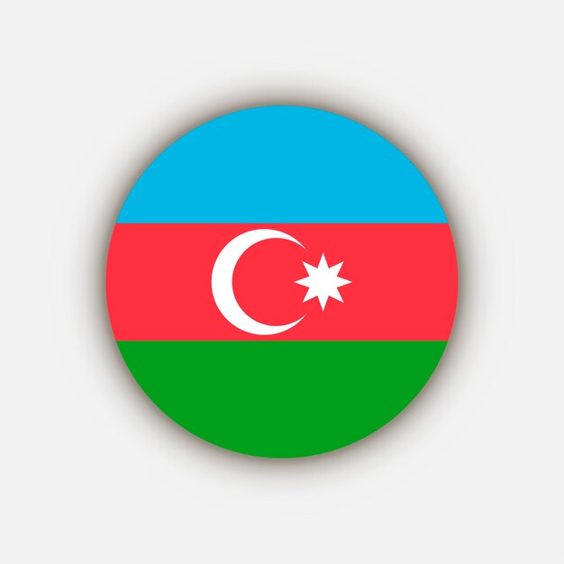 Country Azerbaijan Azerbaijan flag Vector illustration