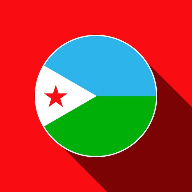 Country djibouti djibouti flag vector illustration