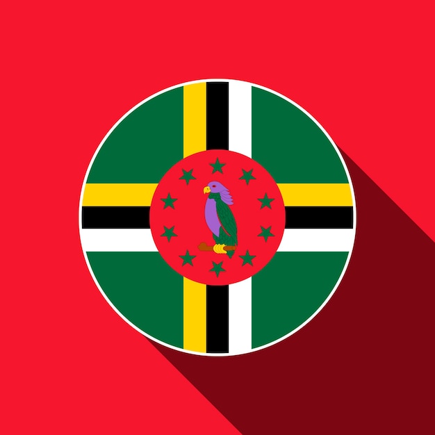 Country Dominica Dominica flag Vector illustration