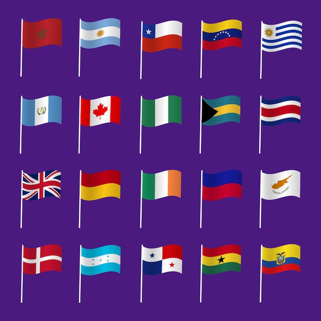 Vector country flags collection