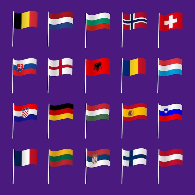 Vector country flags collection