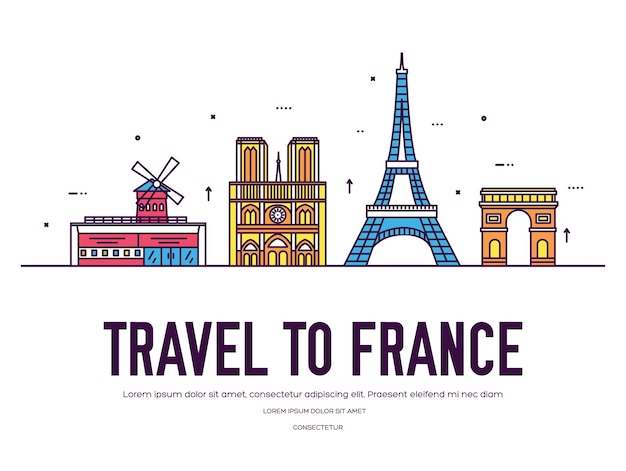 Country france trip guide illustration