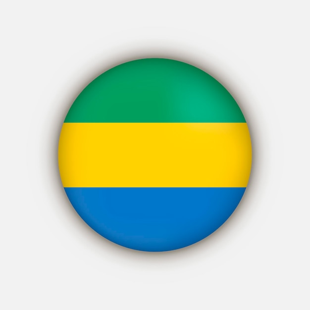 Country Gabon Gabon flag Vector illustration