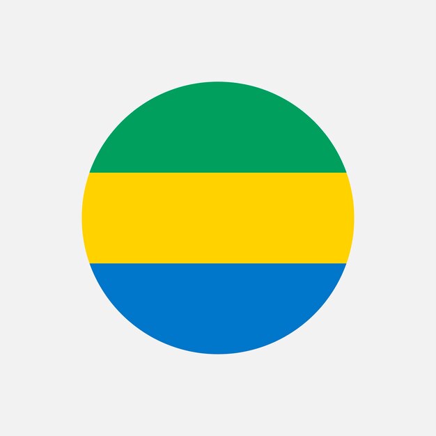 Vector country gabon gabon flag vector illustration