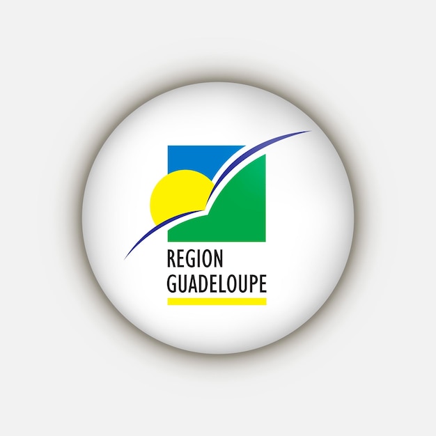 Country Guadeloupe Guadeloupe flag Vector illustration