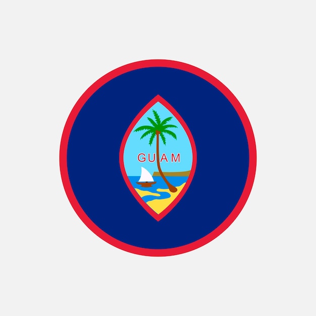 Country Guam Guam flag Vector illustration