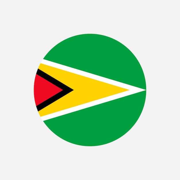 Страна Гайана Флаг Гайаны Векторная иллюстрация