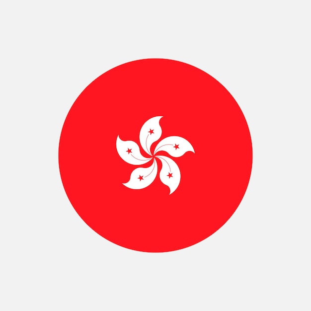 国香港香港の旗ベクトルイラスト