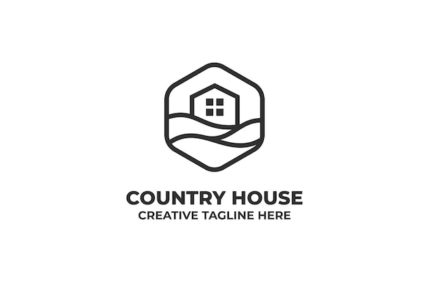 Country house village minimalist logo