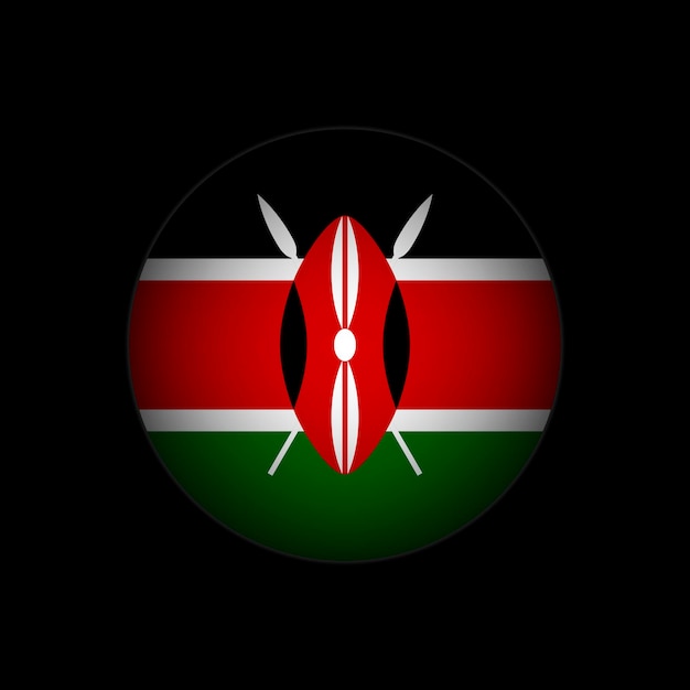 Paese kenya kenya bandiera illustrazione vettoriale