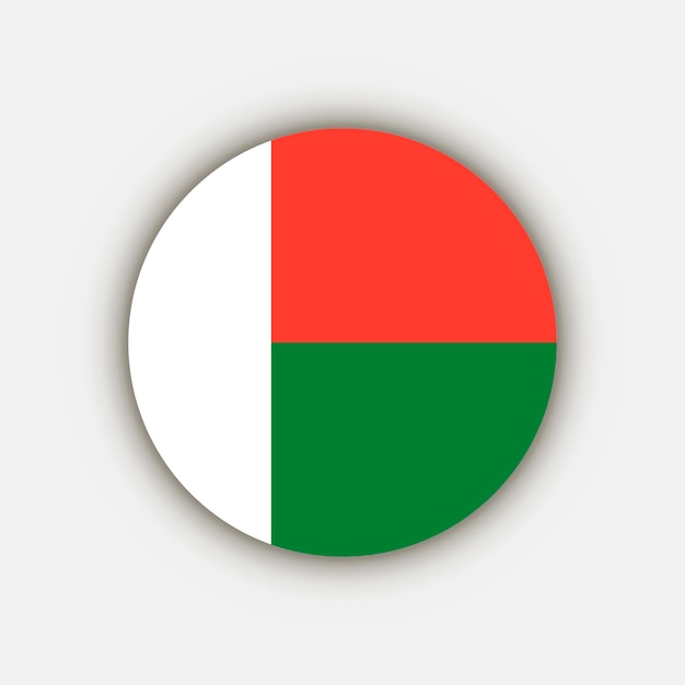 Country Madagascar Madagascar flag Vector illustration