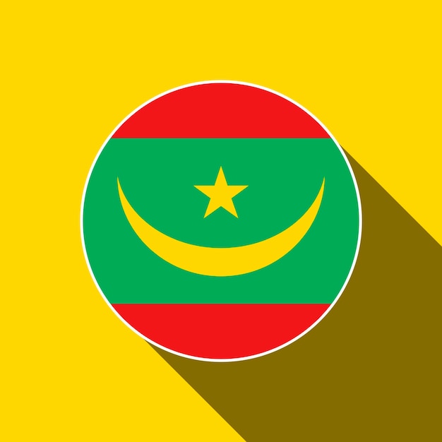 Страна Мавритания Флаг Мавритании Векторная иллюстрация