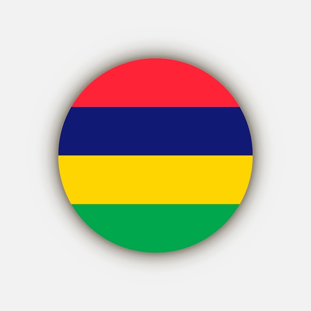 Country mauritius mauritius flag vector illustration