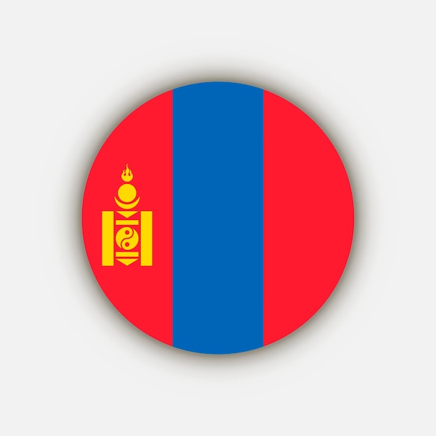 Vector country mongolia mongolia flag vector illustration